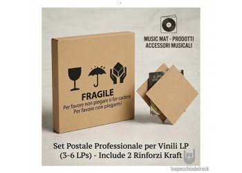 BOXAM - Kit Spedizione per 3 LP (1 Scatola + 2 Piastre di Rinforzo) - Protezione Totale