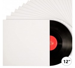 Copertine per LP /12" Colore bianco senza FORO Conf.10 pezzi. cod.60098