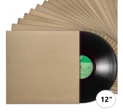 Copertine per LP /12" Colore marrone senza FORO Conf.10 pezzi - cod.60078