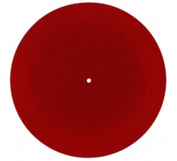 DYNAVOX - Tappetino per giradischi in feltro antistatico, antiscivolo colore Rosso 