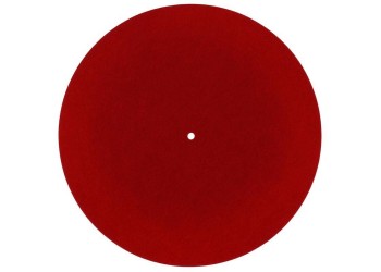 DYNAVOX - Tappetino per giradischi in feltro antistatico, antiscivolo colore Rosso 