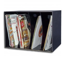 MM - BOX Contenitore Antiurto Deluxe per 80 Dischi 45 Giri - Nero
