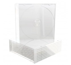 MUSIC MAT - Custodia SLIM 5.2mm TRASPARENTE per 1 CD - Tray SATINATO (1pz)