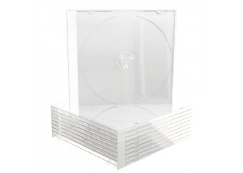 MUSIC MAT - Custodia SLIM 5.2mm TRASPARENTE per 1 CD - Tray SATINATO (1pz)