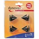 DYNAVOX - Punte Ottone, Blister set 4 pezzi, 4 gommini, 8 cuscinetti adesivi 