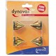 DYNAVOX Piedini Ottone, Blister set 4 pezzi, 4 punte, 4 gommini, 8 cuscinetti adesivi 