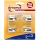 DYNAVOX - Piedini Punte Cromo (Silver) in Ottone a Basso Rumore di Alta Qualità 