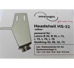 ANALOGIS, HS-22  Portatestina Silver per giradischi Lenco e Goldring. Cod.6109