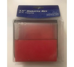 Box contenitore per Dischetti 3 1/2 Rosso - contiene 10 flop disc