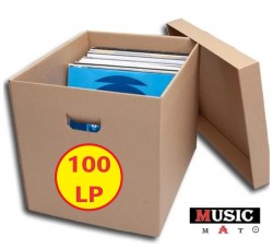 Contenitore "MUSIC MAT" Box di cartone per 100 dischi LP, 12"pollici 