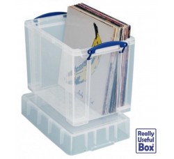 Contenitore REALLY USEFUL  Box antiurto PVC trasparente per 50 vinili LP/12