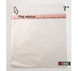 Buste esterne / Plastic sleeve per vinili 7" - 45 giri - Flap adesivo - PP 40 mµ (Pz 100) 