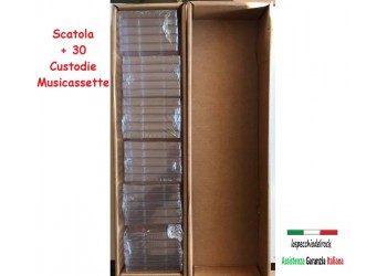 MM - Custodie 30 (TRENTA) per Musicassette inclusa scatola di archiviazione  