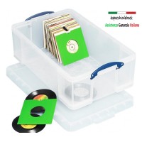 REALLY USEFUL - Scatola Contenitore Antiurto trasparente per 400/420 dischi vinile 7"/45 giri 