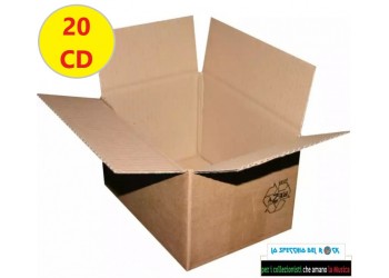 AV_BOX - Scatola di cartone Kraft, per spedire 20 CD con custodia 10 pz