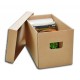 CONTENITORE BOX DI CARTONE PER 200 DISCHI IN VINILE 45 GIRI 7", Cod.23075