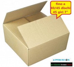 AV_BOX - Scatola Contenitore cartone KRAFT 200x200x100 mm, per spedire a 40 dischi 45 giri 