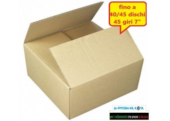 AV_BOX - Scatola Contenitore cartone KRAFT 200x200x100 mm, per spedire a 40 dischi 45 giri 