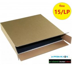 SCATOLA CARTONE PER SPEDIRE FINO A 15 LP/12" O BOX COFANETTO cm 5.0, Cod.60015