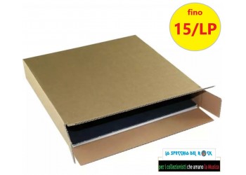 SCATOLA CARTONE PER SPEDIRE FINO A 15 LP/12" O BOX COFANETTO cm 5.0, Cod.60015