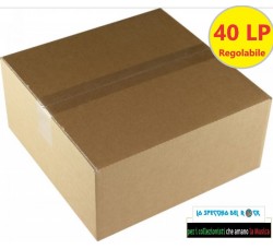 AV_BOX 60011 - Scatola Contenitore Cartone KRAFT con Altezza Variabile per Spedire 40/50 Dischi Vinile 12" LP 33 Giri (10.pz) 