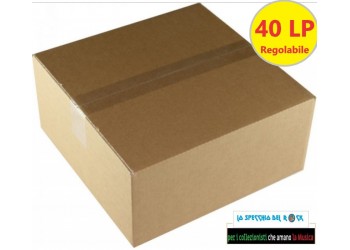 AV_BOX Scatola Contenitore cartone KRAFT altezza variabile per spedire (30/40) dischi vinile 12" LP 33 giri 