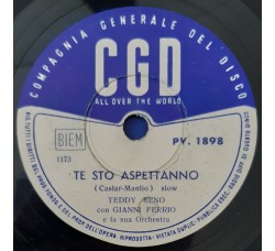 Teddy Reno con Gianni Ferrio – Te Sto Aspettanno / Ombra 'E Stu Suonno , 10", 78 RPM, 