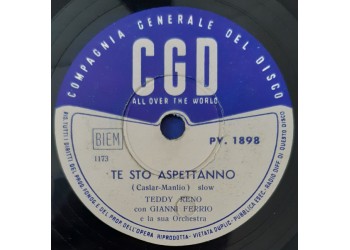 Teddy Reno con Gianni Ferrio – Te Sto Aspettanno / Ombra 'E Stu Suonno , 10", 78 RPM, 