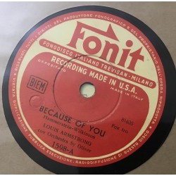 Louis Armstrong – Cold, Cold Heart / Because Of You, 10", 78 RPM, Uscita: 1951