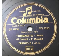 Franco E I "G. 5" ‎– Tumbanito / Maria Cristin, Shellac, 10", 78 RPM, Uscita: 1951