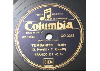 Franco E I "G. 5" ‎– Tumbanito / Maria Cristin, Shellac, 10", 78 RPM, Uscita: 1951