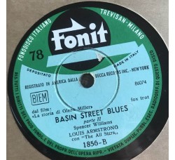 Louis Armstrong Con "The All Stars" – Basin Street Blues, Shellac, 10", 78 RPM, Anno 1953