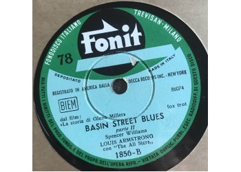 Louis Armstrong Con "The All Stars" – Basin Street Blues, Shellac, 10", 78 RPM, Anno 1953