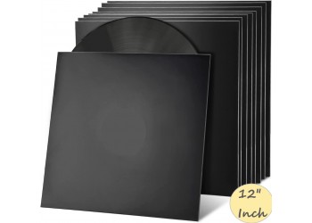 MUSIC MAT - Copertine senza foro per LP/12" Cartoncino NERO forza 300gr / m² (10.pz)