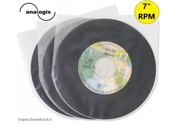 ANALOGIS -  Buste interne PEHD 40mµ per 45 giri ,7", EP,  Antistatiche, Antimuffa, Antigraffio 
