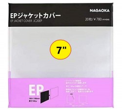 Buste esterne NAGAOKA dischi Vinili 7"Inch PP 100mµ dim.190x190 mm Cod.23179