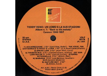 Teddy Reno ‎– Un Uomo E Le Sue Stagioni - Vinyl, LP, Uscita: 1985 