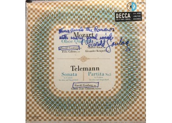 Mozart, Telemann – Oboe Quartet In F Major, K.370 / Sonata In C Minor, Partita No. 5 In E Minor - Vinile, LP, Album, Repress, Mono - Uscita: 1965