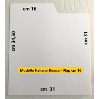 Separatore Modello Italiano colore BIANCO flap da cm 16 - per dischi (12" LP) Cod.F8155