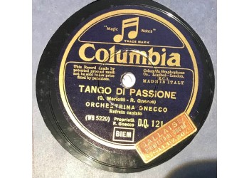 Orchestrina Gnecco / Tango di passione / 10", 78 RPM