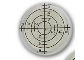 MUSIC MAT 207497- Livella a bolla circolare (bianco) per livellamento giradischi - Ø32mm Alt.7mm