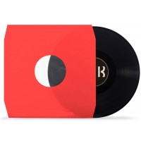 Buste interne MUSIC MAT Foderate LP 12"Inch colore ROSSO carta 80 g/m² angoli tagliati Cod.60091