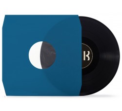  Inner Sleeve "MUSIC MAT" blu, foderato, 80gr, con taglio del angolo / Pezzi 25 / 60093