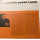 Giuseppe Ungaretti – La Poesia I Poeti / Aldo Palazzeschi, Eugenio Montale, Pier Paolo Pasolini / Vinile, LP, Album / Uscita: 1970