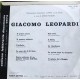 Giacomo Leopardi – Canti / Alberto Lupo / Arnoldo Foa / Vittorio Gassman / Giorgio Albertazzi / Vinile, LP / Uscita: 1968