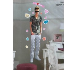 Justin Bieber  / Poster Adesivo da Parete Removibile / 50X70 (n. 2 fogli)