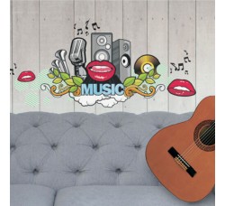 Musica / Stickers Adesivo Removibile / Ambiente Musica 