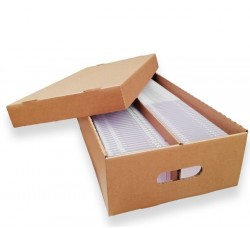 AV_BOX Scatola Cartone KRAFT con coperchio per (100) CD con custodia Jewel Case 