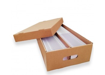 AV_BOX Scatola Cartone KRAFT con coperchio per (100) CD con custodia Jewel Case 