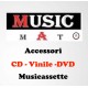 MUSIC MAT - Custodia SLIM 5.2mm TRASPARENTE per 1 CD - Tray NERO (1pz) 